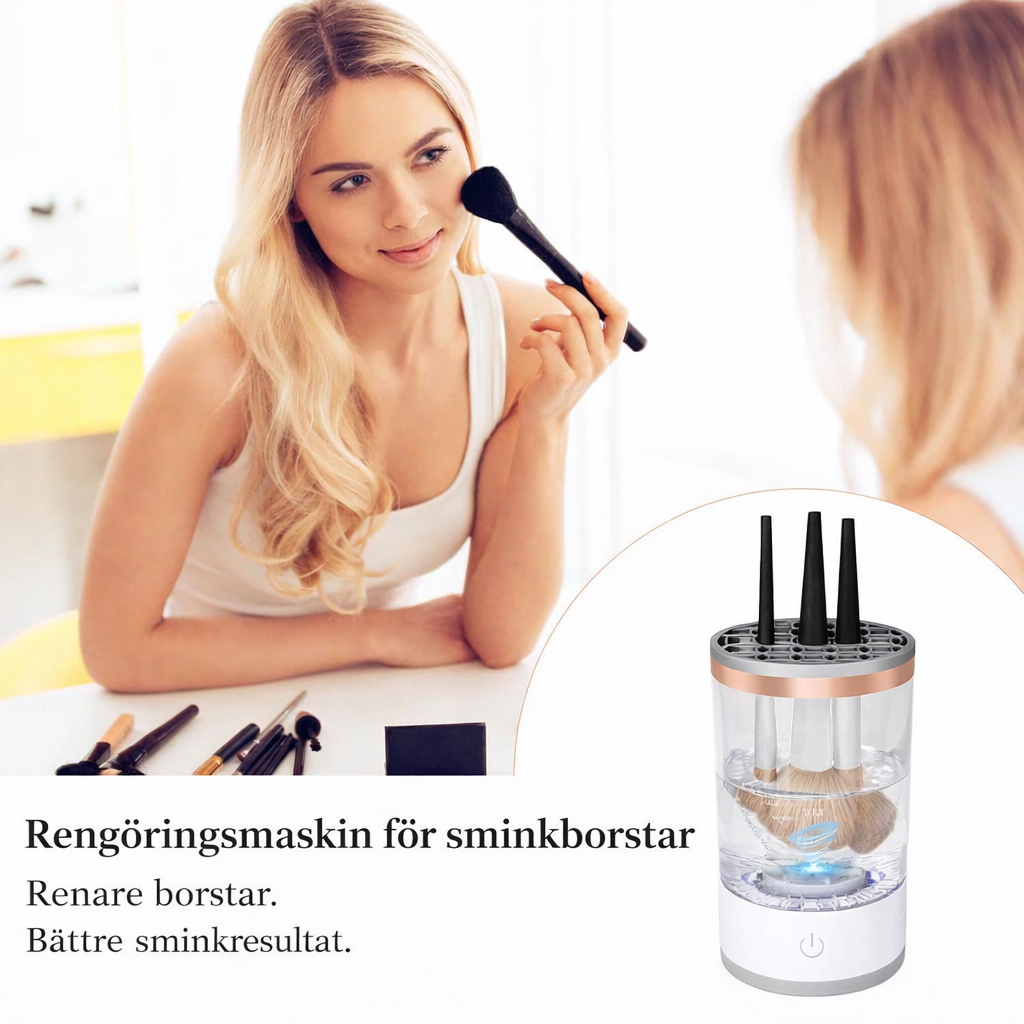 EFFORTLESS™ – Lösningen för rena sminkborstar på sekunder · Hejdå smuts och finnar